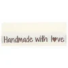 Go Handmade Vævet Label, Dobbeltsidet, 50 x 11,5 mm, 10 stk